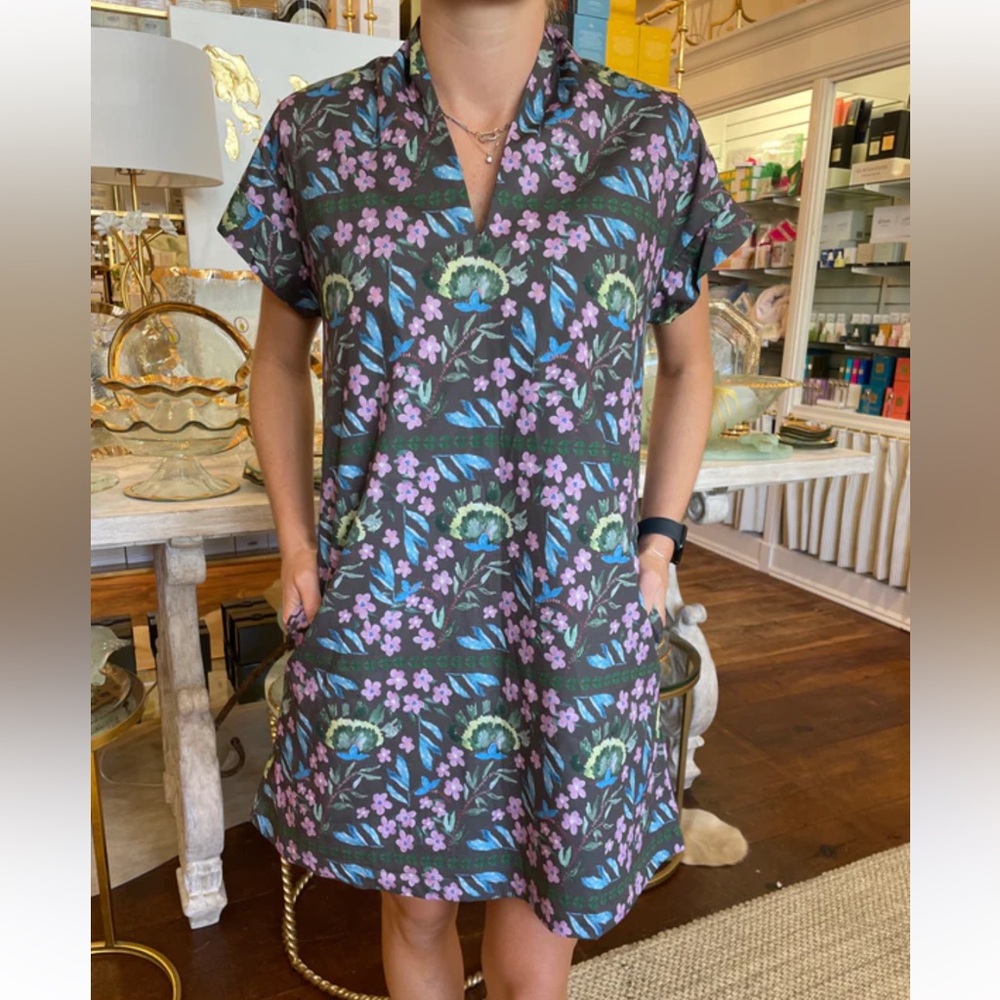 Brooke Wright Nancy Vibrant Floral Mini Dress XL